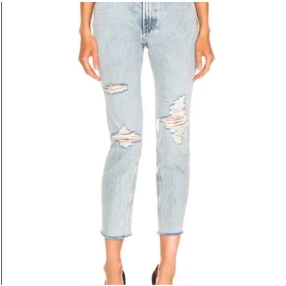 Rag & Bone MDson W Hole High Rise Ankle raw hem  size 27 New - Picture 3 of 6